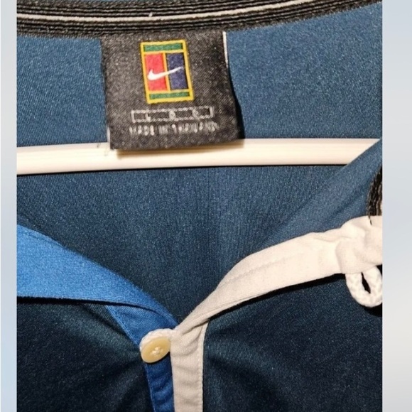 Vintage 1998 Nike Challenge Court Tennis 1/4 Zip Polo large L - Picture 2 of 4